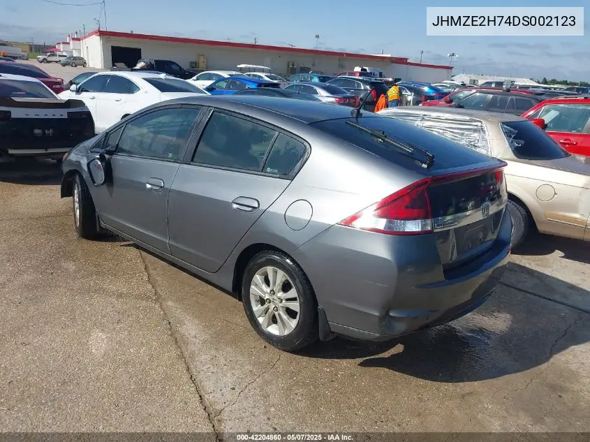 2013 Honda Insight Ex VIN: JHMZE2H74DS002123 Lot: 42204860