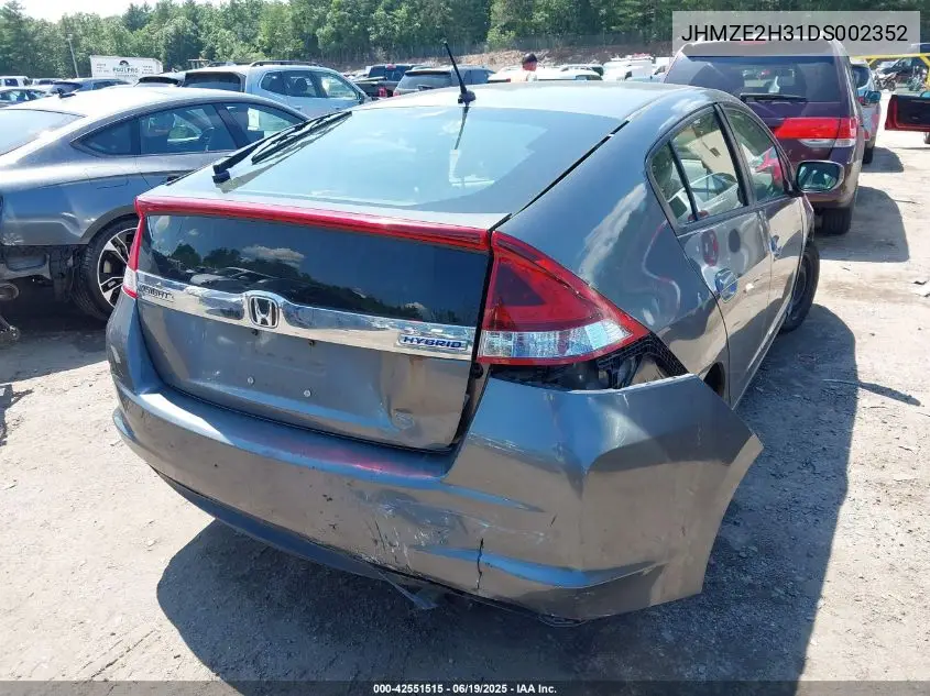2013 Honda Insight VIN: JHMZE2H31DS002352 Lot: 42551515