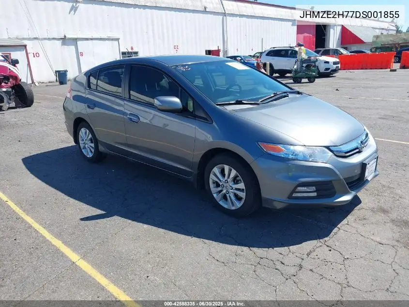 2013 Honda Insight Ex VIN: JHMZE2H77DS001855 Lot: 42588335