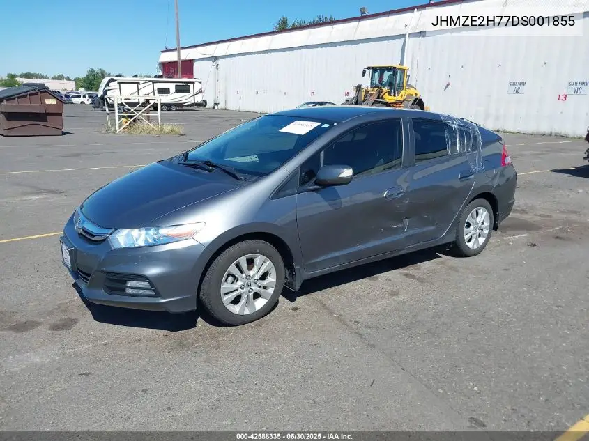 2013 Honda Insight Ex VIN: JHMZE2H77DS001855 Lot: 42588335