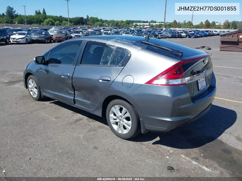 2013 Honda Insight Ex VIN: JHMZE2H77DS001855 Lot: 42588335