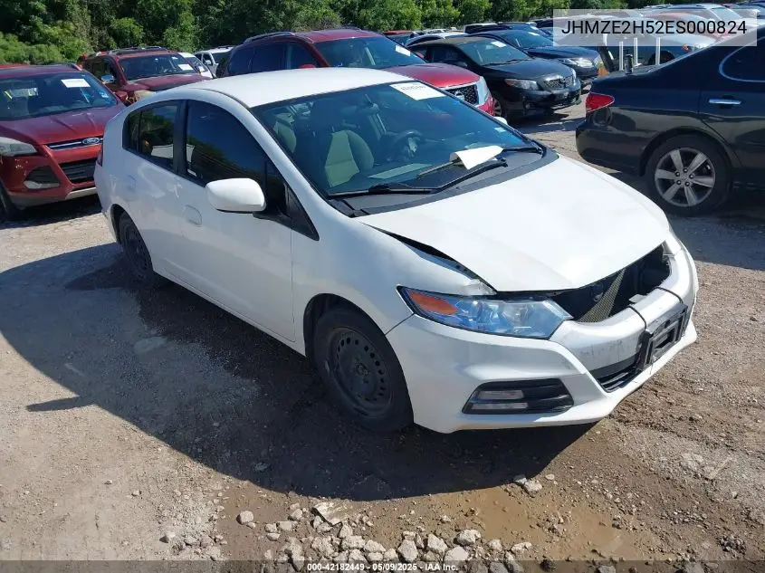2014 Honda Insight Lx VIN: JHMZE2H52ES000824 Lot: 42182449