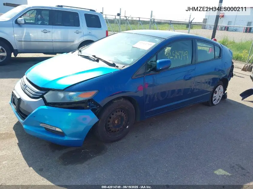 2014 Honda Insight VIN: JHMZE2H34ES000211 Lot: 42514749