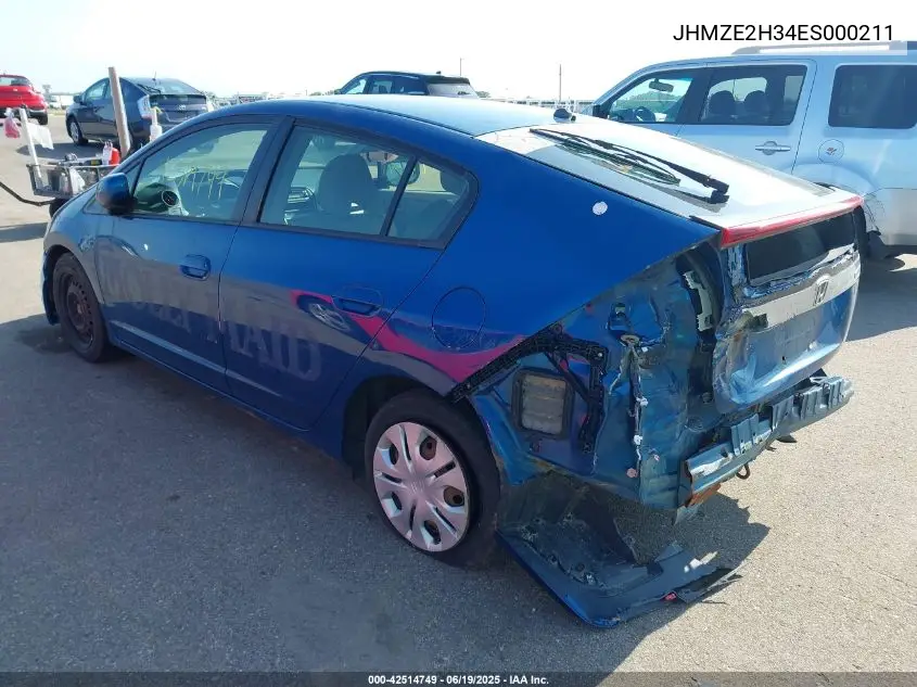 2014 Honda Insight VIN: JHMZE2H34ES000211 Lot: 42514749