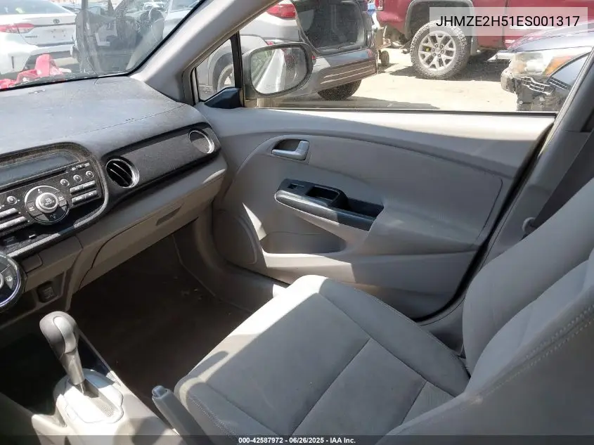 2014 Honda Insight Lx VIN: JHMZE2H51ES001317 Lot: 42587972