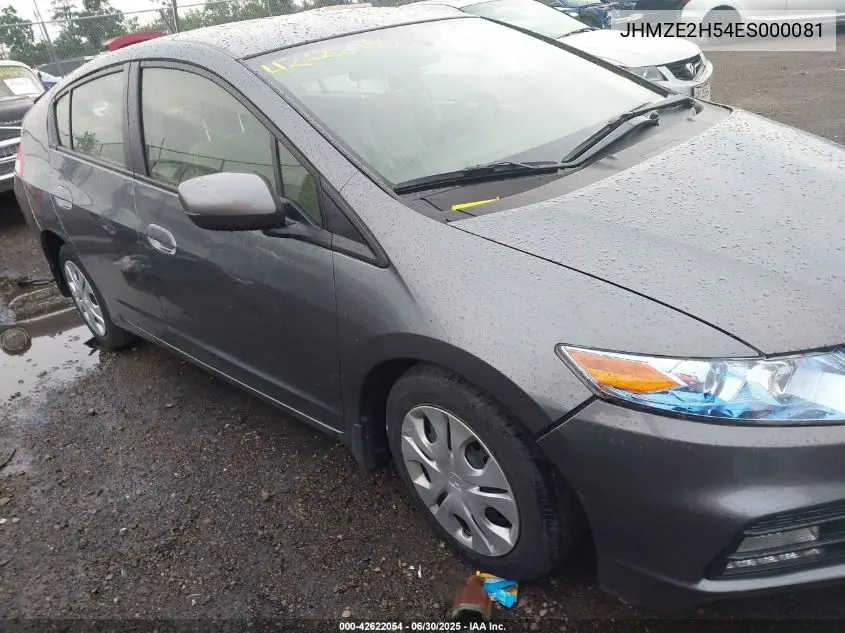 2014 Honda Insight Lx VIN: JHMZE2H54ES000081 Lot: 42622054
