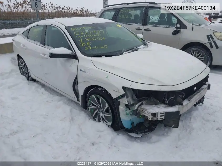 2019 Honda Insight VIN: 19XZE4F57KE400134 Lot: 12228487