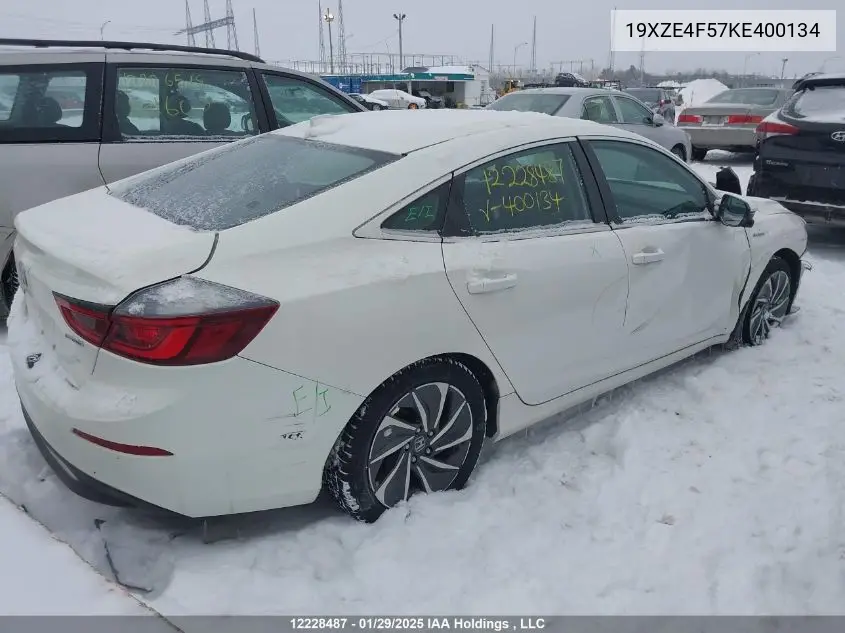 2019 Honda Insight VIN: 19XZE4F57KE400134 Lot: 12228487