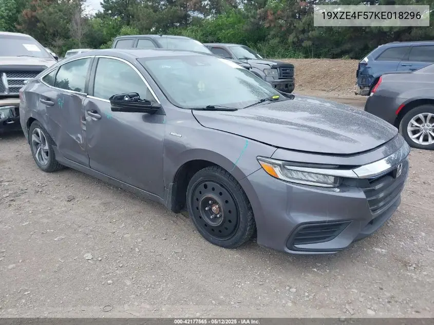 2019 Honda Insight Ex VIN: 19XZE4F57KE018296 Lot: 42177565