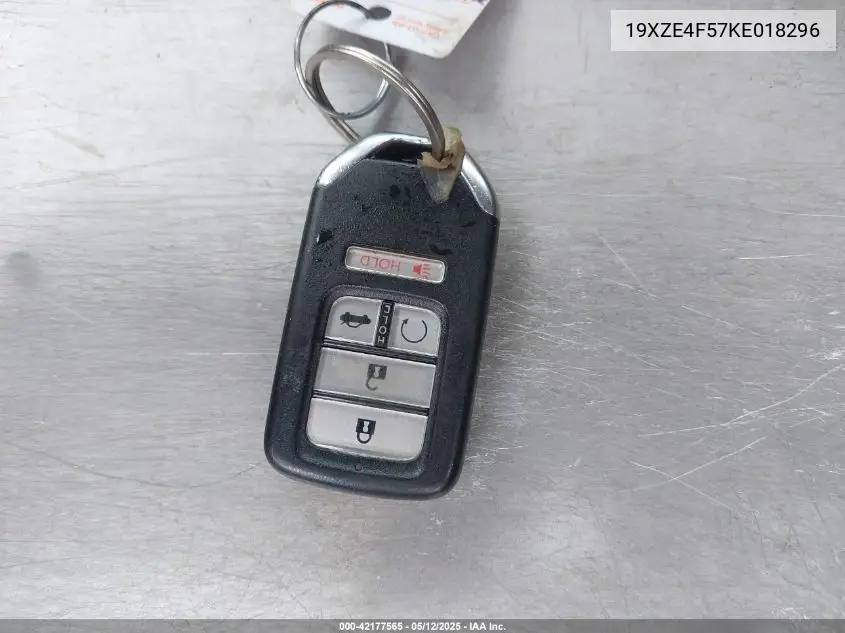 2019 Honda Insight Ex VIN: 19XZE4F57KE018296 Lot: 42177565