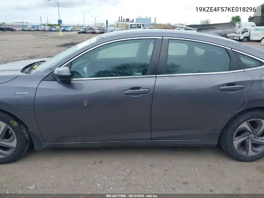2019 Honda Insight Ex VIN: 19XZE4F57KE018296 Lot: 42177565