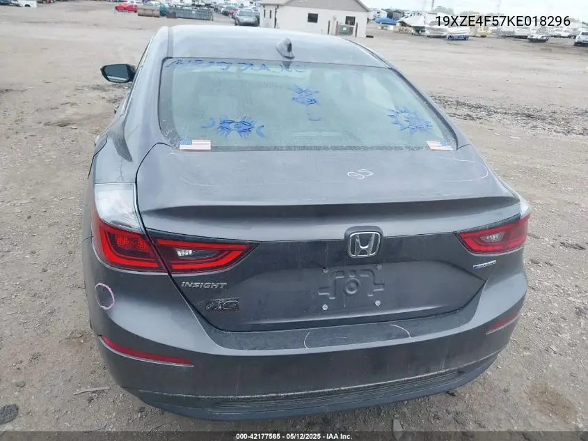 2019 Honda Insight Ex VIN: 19XZE4F57KE018296 Lot: 42177565