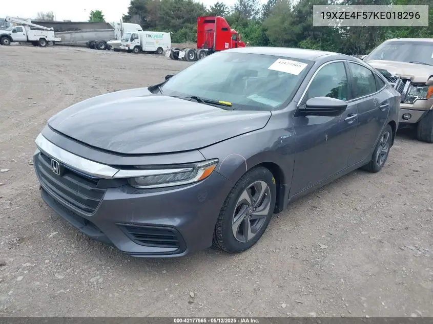 2019 Honda Insight Ex VIN: 19XZE4F57KE018296 Lot: 42177565