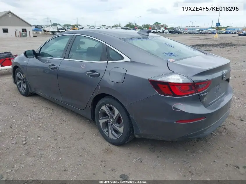 2019 Honda Insight Ex VIN: 19XZE4F57KE018296 Lot: 42177565