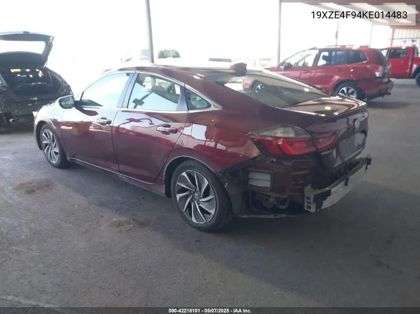 2019 Honda Insight Touring VIN: 19XZE4F94KE014483 Lot: 42218101