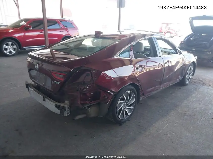 2019 Honda Insight Touring VIN: 19XZE4F94KE014483 Lot: 42218101