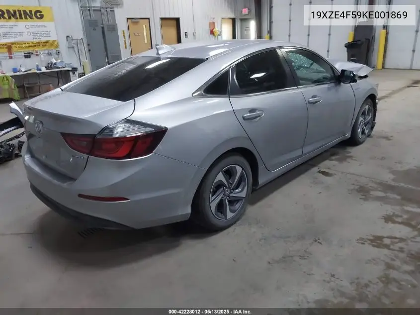 2019 Honda Insight Ex VIN: 19XZE4F59KE001869 Lot: 42228012