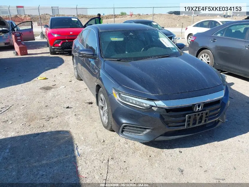 2019 Honda Insight Ex VIN: 19XZE4F5XKE034153 Lot: 42242806