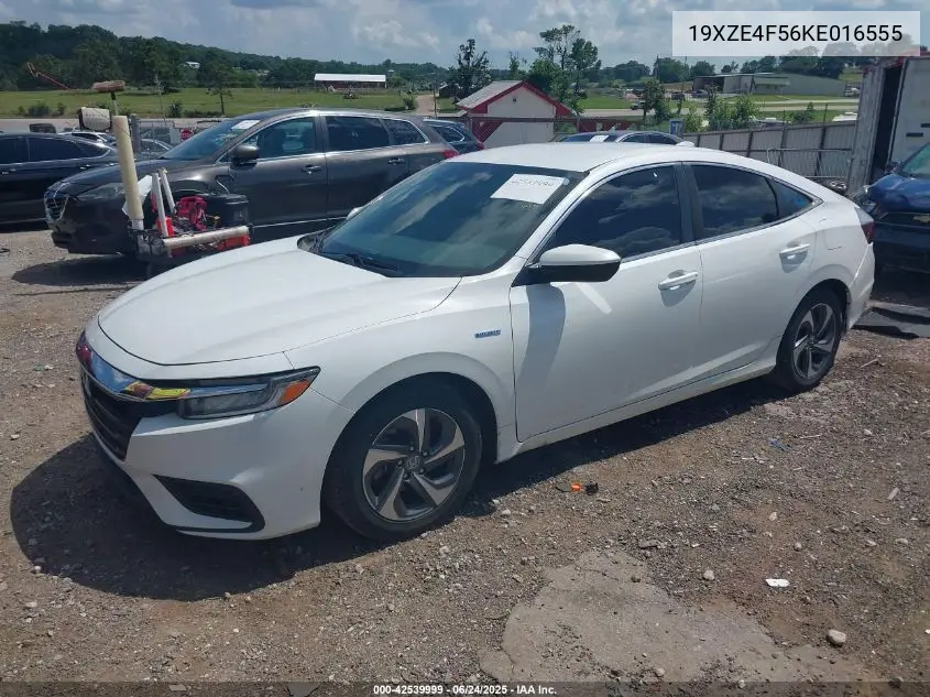 2019 Honda Insight Ex VIN: 19XZE4F56KE016555 Lot: 42539999