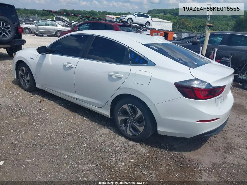 2019 Honda Insight Ex VIN: 19XZE4F56KE016555 Lot: 42539999