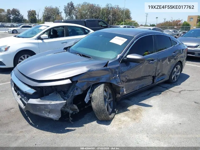 2019 Honda Insight Ex VIN: 19XZE4F55KE017762 Lot: 42544301