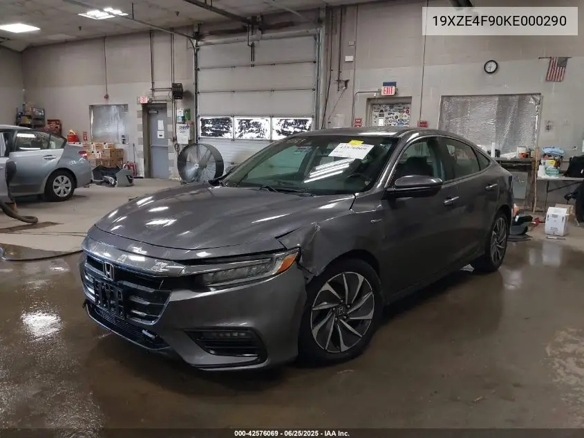 2019 Honda Insight Touring VIN: 19XZE4F90KE000290 Lot: 42576069