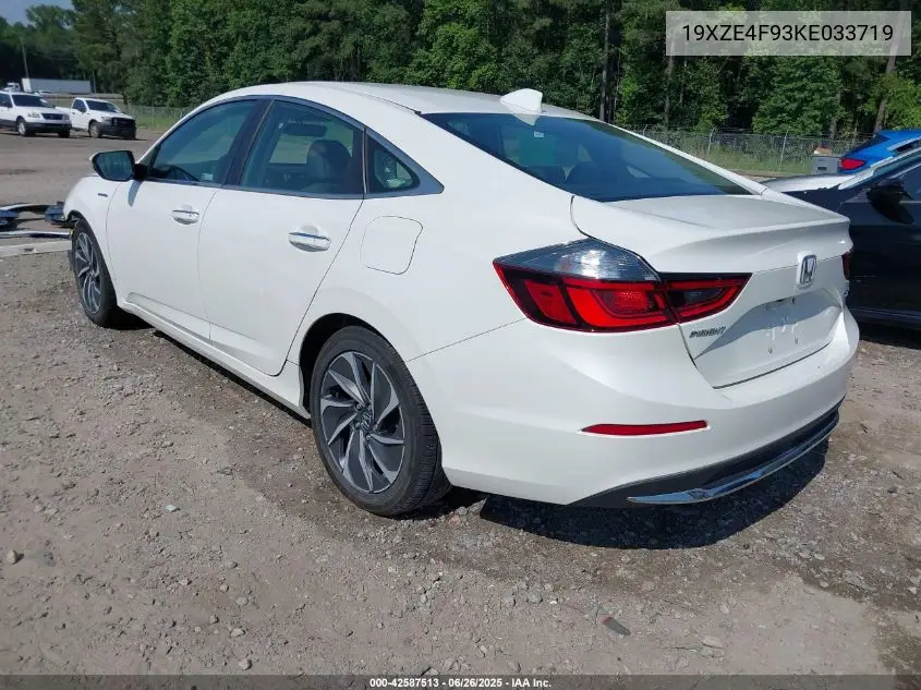 2019 Honda Insight Touring VIN: 19XZE4F93KE033719 Lot: 42587513