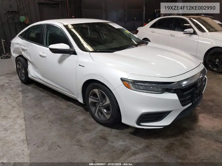 2019 Honda Insight Lx VIN: 19XZE4F12KE002990 Lot: 42600937
