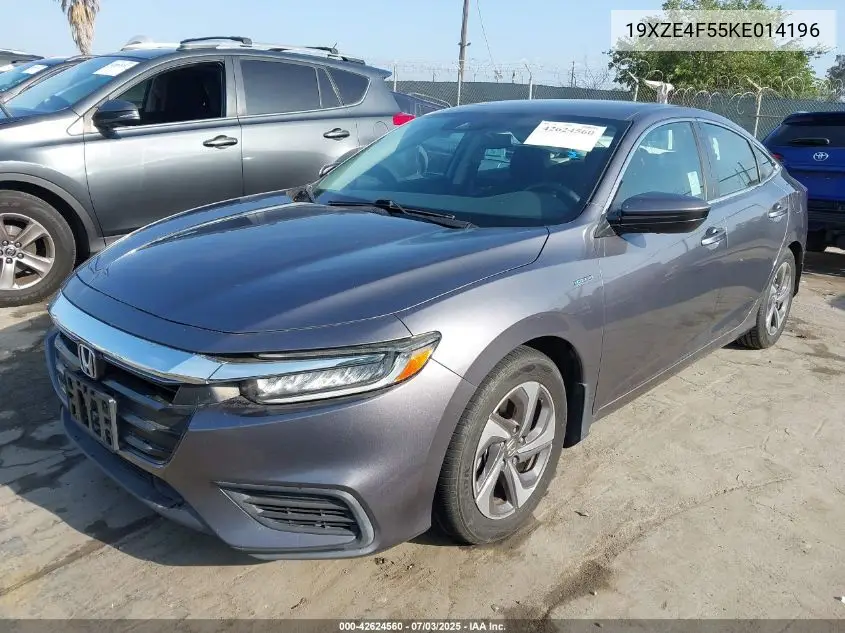 2019 Honda Insight Ex VIN: 19XZE4F55KE014196 Lot: 42624560