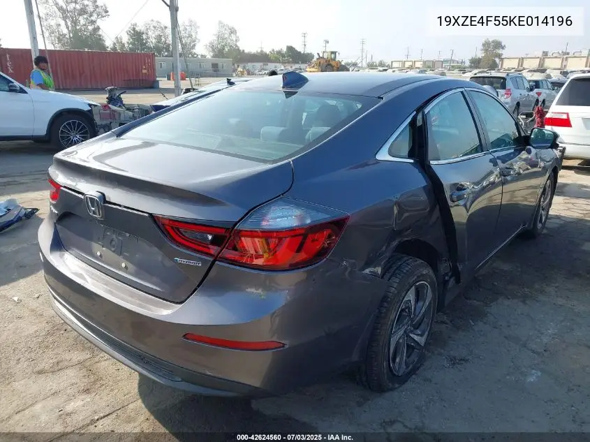 2019 Honda Insight Ex VIN: 19XZE4F55KE014196 Lot: 42624560