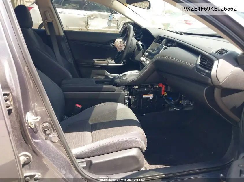 2019 Honda Insight Ex VIN: 19XZE4F59KE026562 Lot: 42634005