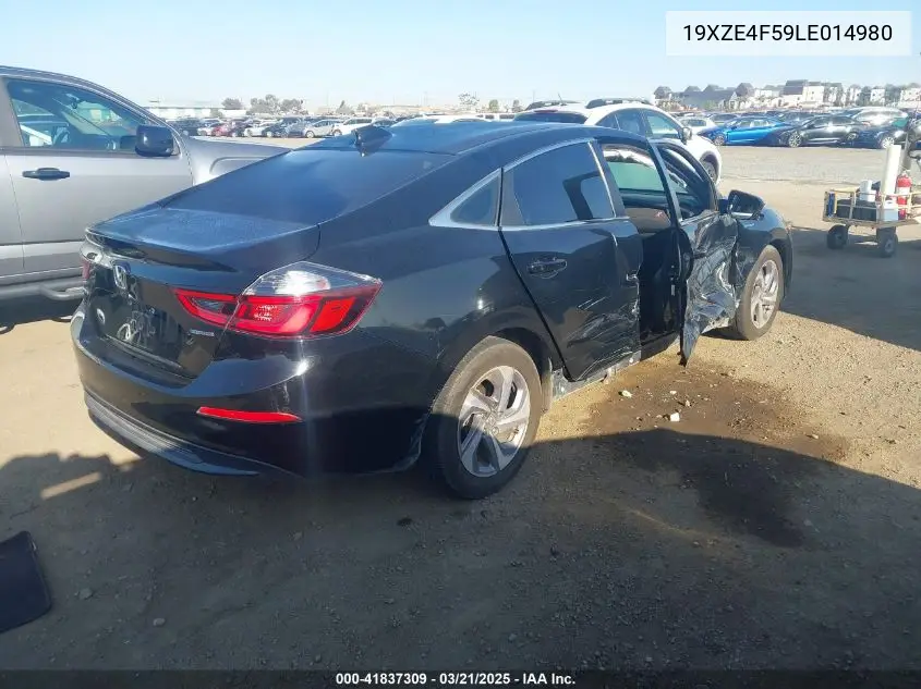 2020 Honda Insight Ex VIN: 19XZE4F59LE014980 Lot: 41837309