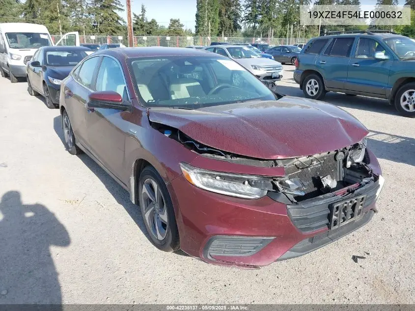 2020 Honda Insight Ex VIN: 19XZE4F54LE000632 Lot: 42235137