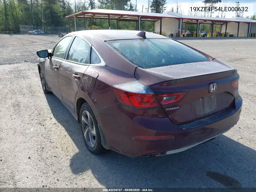 2020 Honda Insight Ex VIN: 19XZE4F54LE000632 Lot: 42235137