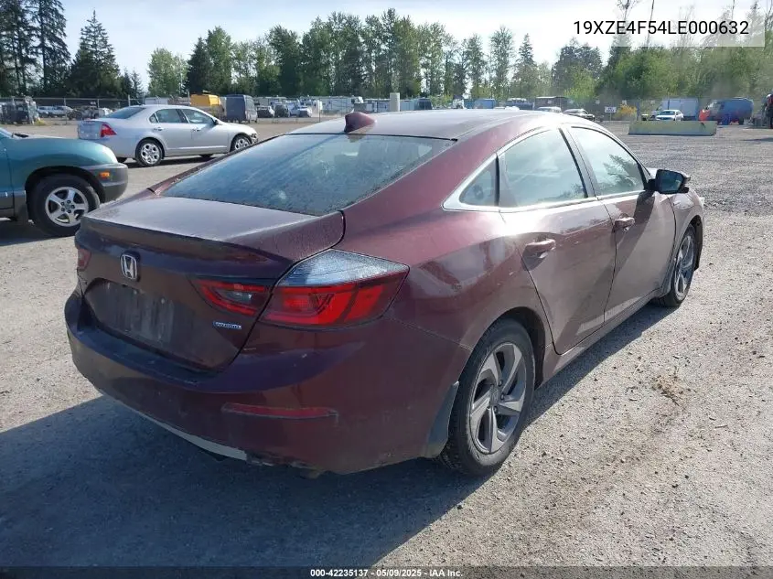 2020 Honda Insight Ex VIN: 19XZE4F54LE000632 Lot: 42235137