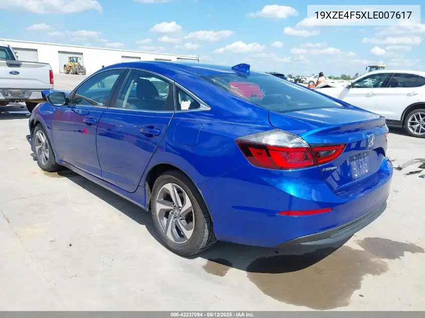 2020 Honda Insight Ex VIN: 19XZE4F5XLE007617 Lot: 42237094