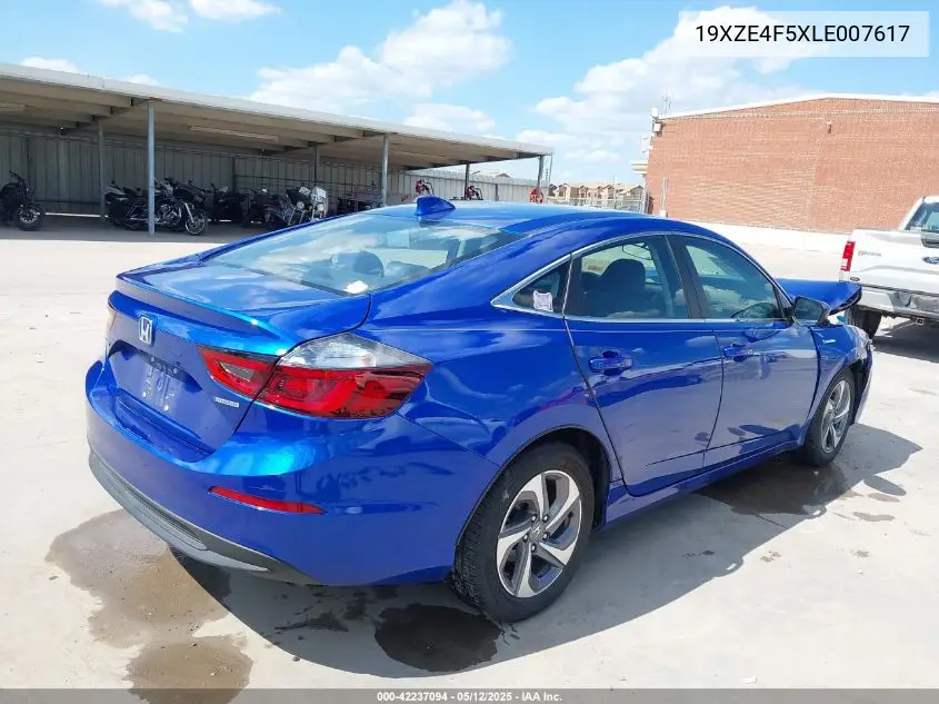 2020 Honda Insight Ex VIN: 19XZE4F5XLE007617 Lot: 42237094