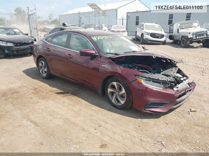 2020 Honda Insight Ex VIN: 19XZE4F54LE011100 Lot: 42573426