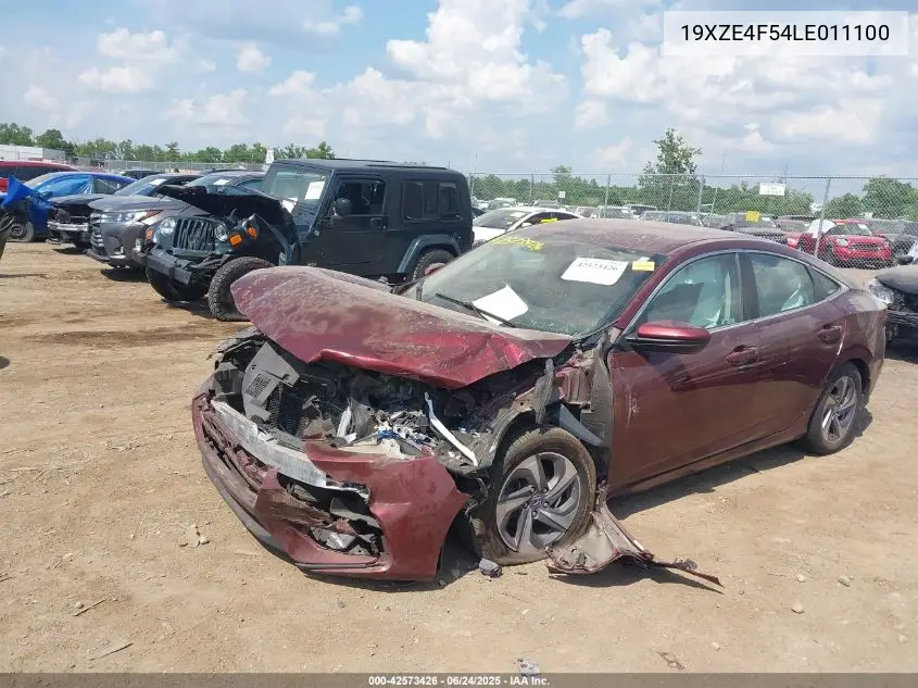 2020 Honda Insight Ex VIN: 19XZE4F54LE011100 Lot: 42573426