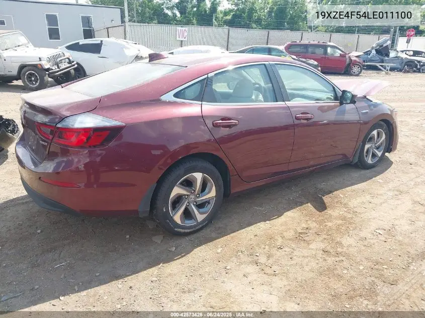 2020 Honda Insight Ex VIN: 19XZE4F54LE011100 Lot: 42573426