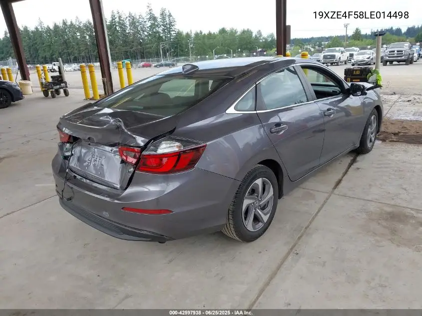 2020 Honda Insight Ex VIN: 19XZE4F58LE014498 Lot: 42597938
