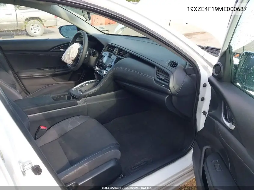 2021 Honda Insight Lx VIN: 19XZE4F19ME000687 Lot: 42220402