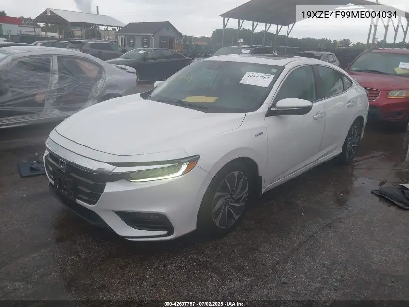2021 Honda Insight Touring VIN: 19XZE4F99ME004034 Lot: 42607757
