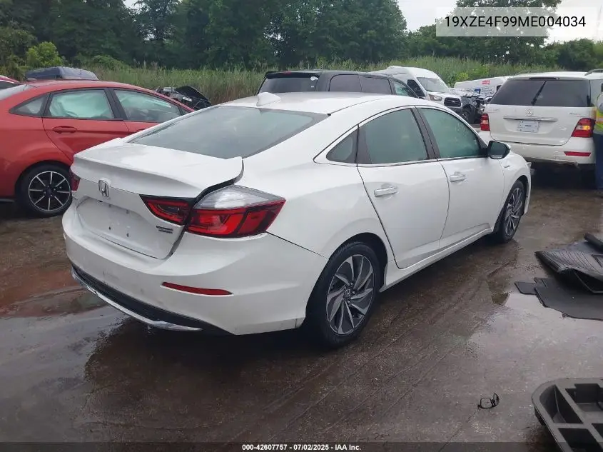 2021 Honda Insight Touring VIN: 19XZE4F99ME004034 Lot: 42607757