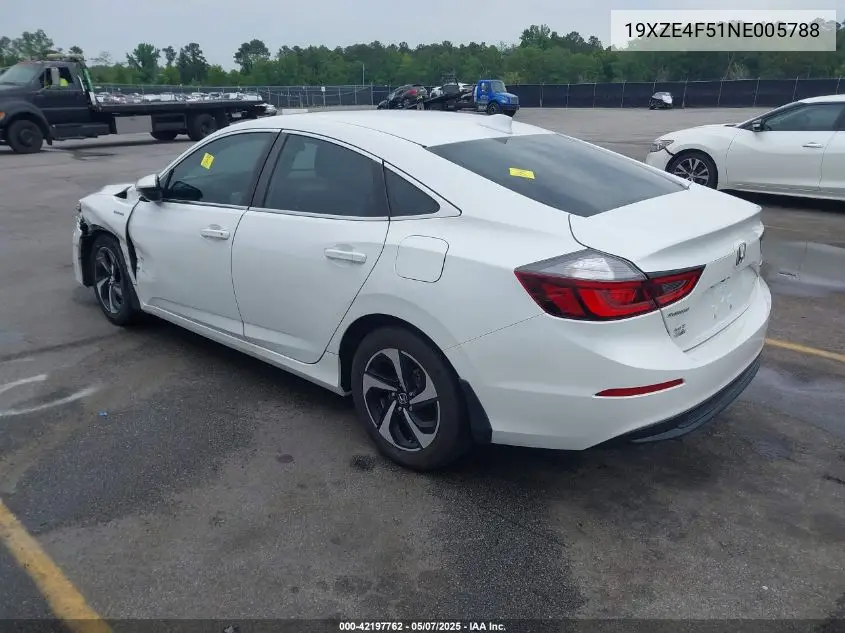 2022 Honda Insight Ex VIN: 19XZE4F51NE005788 Lot: 42197762