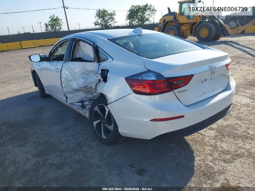 2022 Honda Insight Ex VIN: 19XZE4F54NE006739 Lot: 42215543