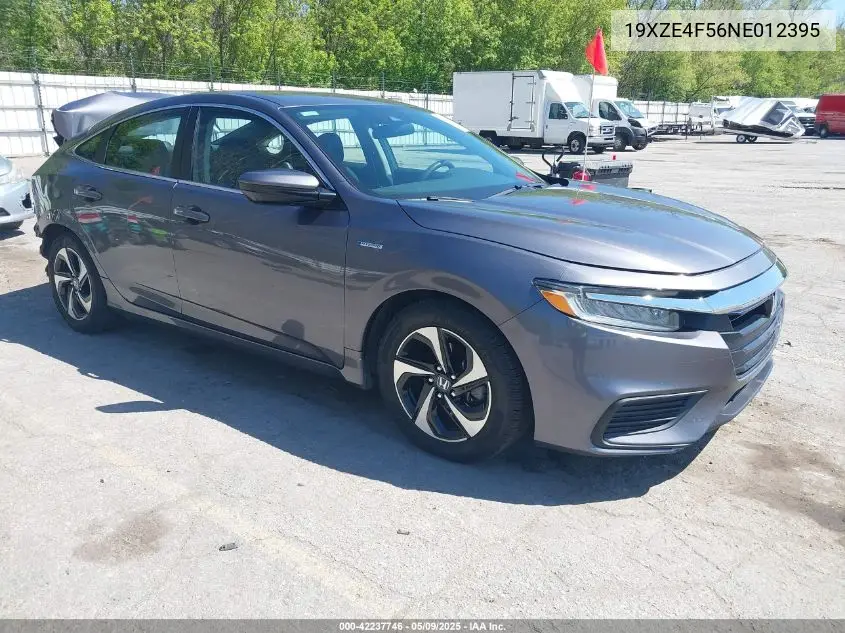 2022 Honda Insight Ex VIN: 19XZE4F56NE012395 Lot: 42237746