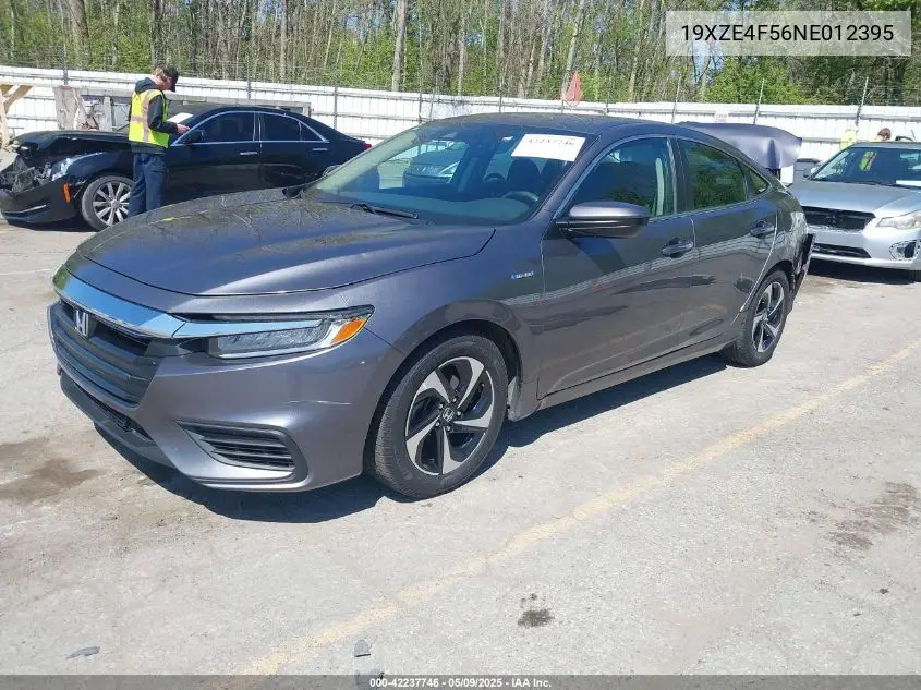 2022 Honda Insight Ex VIN: 19XZE4F56NE012395 Lot: 42237746