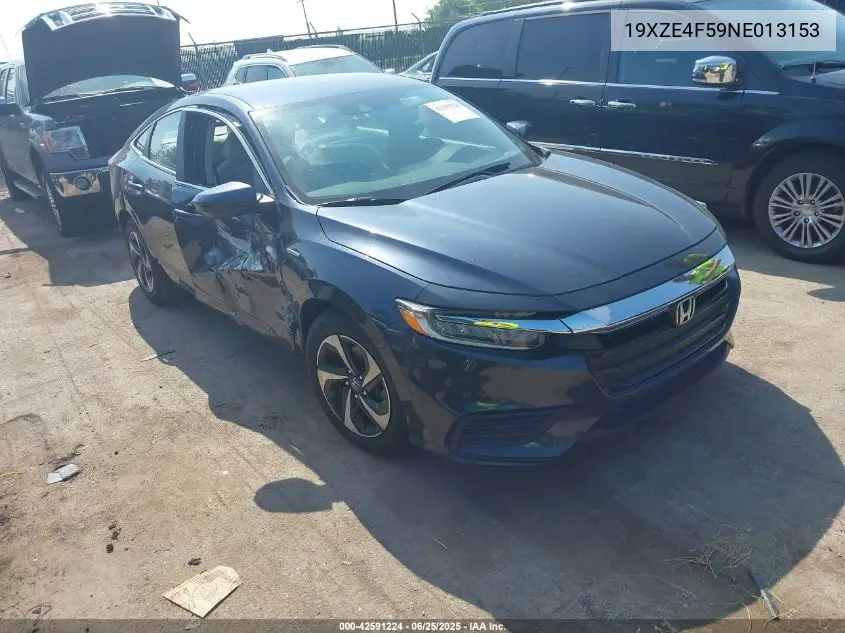 2022 Honda Insight Ex VIN: 19XZE4F59NE013153 Lot: 42591224