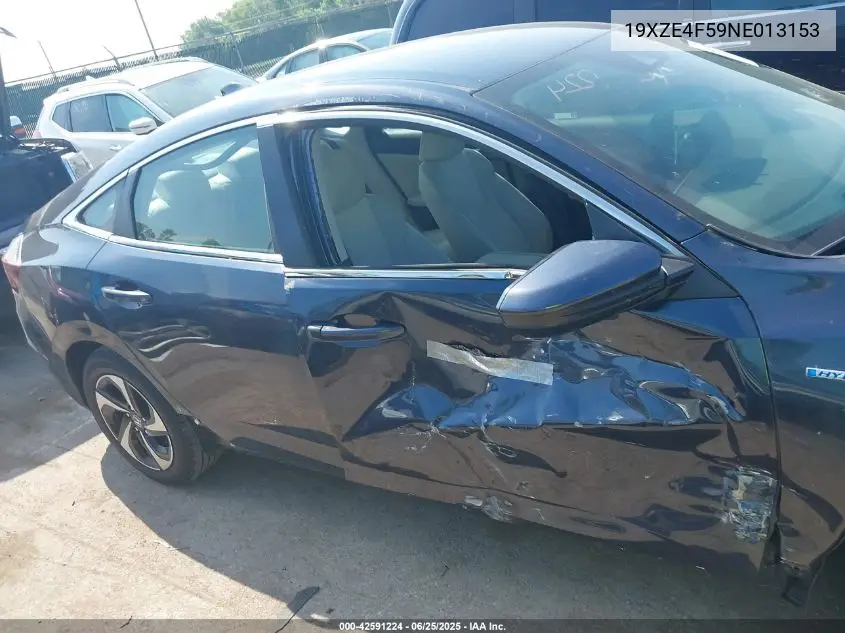 2022 Honda Insight Ex VIN: 19XZE4F59NE013153 Lot: 42591224